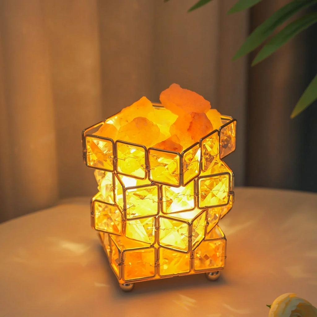 Rubik's Cube Crystal Table Lamp