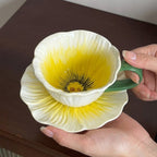 Poppy Flowers Tea Cup Set