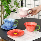 Poppy Flowers Tea Cup Set