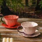 Poppy Flowers Tea Cup Set