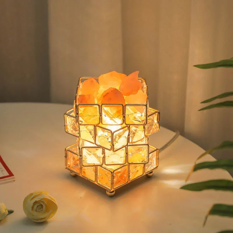 Rubik's Cube Crystal Table Lamp